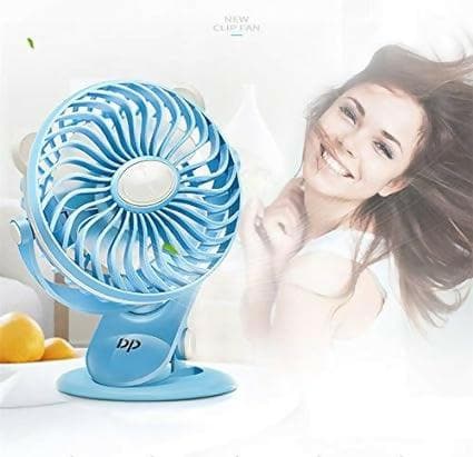 Mini Multi-Functional Portable, Micro USB Rechargeable Clip Fan with Noiseless Brush-less motor - HalfPe