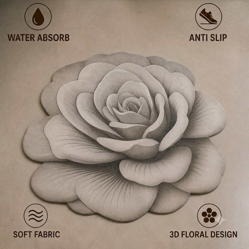 25X25 Inches Modern Decorative Door Mat | Water Absorbent Floor Mat for Living Room.