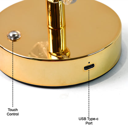 Elegant Feather Shape Crystal Table Lamp (1 Pc)