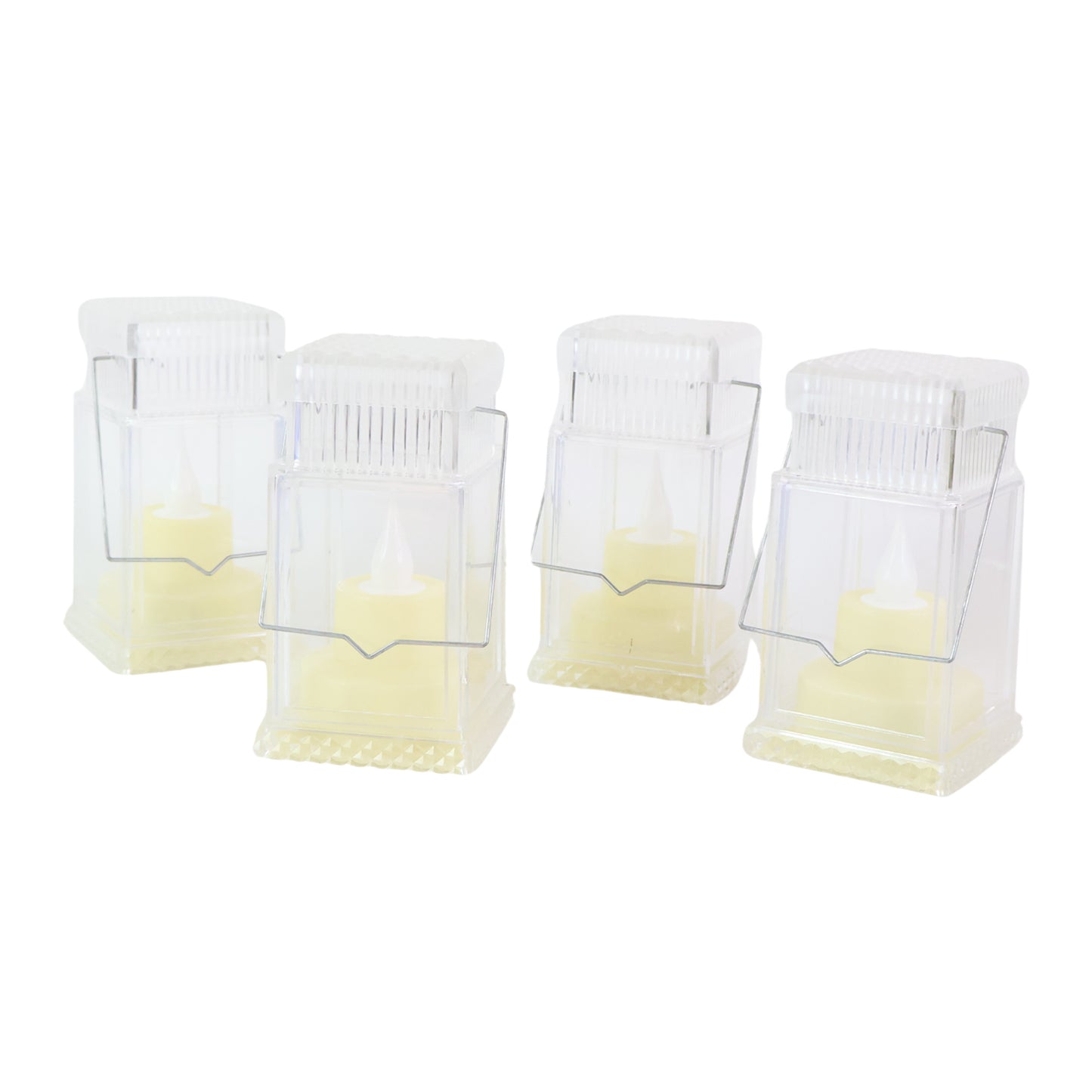 Led Flameless Lantern Style Decorative Candles (4 Pc)