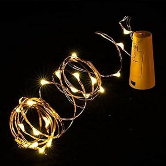 LED Cork String Lights Battery-Powered Fairy Lights for Bottles & Festive Decorations
