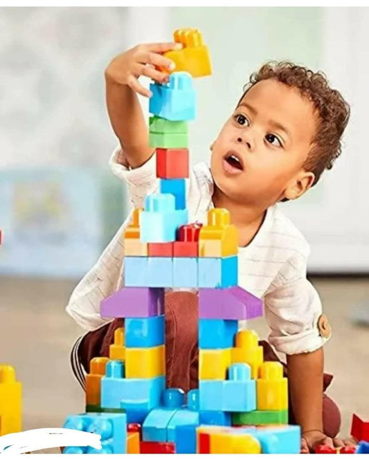 Humming Bird Kid's 80 Pcs Big Mega Sized Blocks Toys Building and Construction Block Set for Children Boys and Girls (Multicolor) - HalfPe