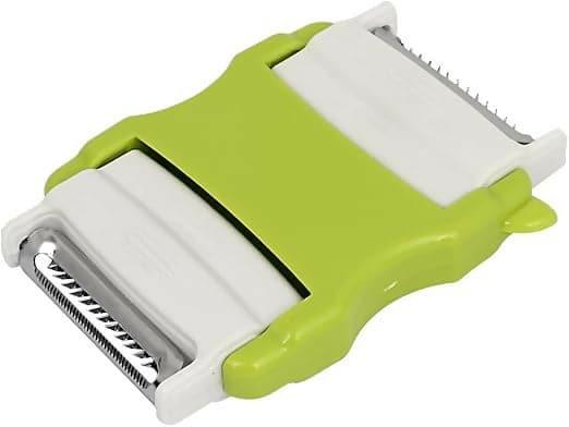 Metal Blade Stretchable Fruit Vegetable Peeler Yellow Green - HalfPe