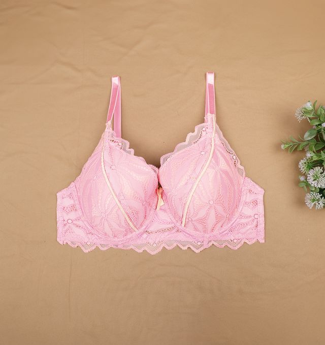 Susie 3/4th Coverage Ballet Slipper Seamed Padded Wired Adjustable Detachable Lace Bra