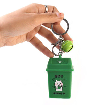 Trash Can Keychain Recycle & Garbage Classification Keyring
