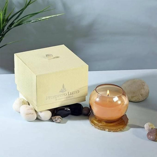 PROSPERRO LUMO by Parkash Candles Oval Glass Candle - HalfPe