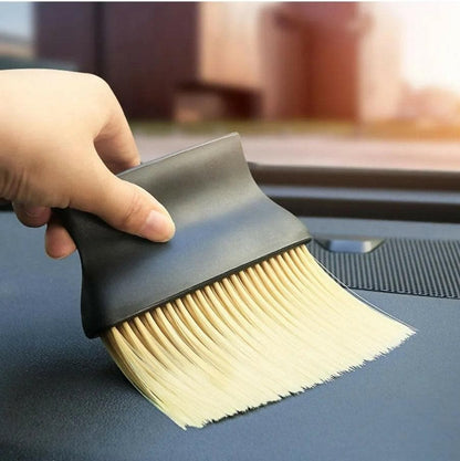 Car Interior AC Vent Dashboard Dust Dirt Cleaner Cleaning Brush Wet and Dry Plastic Wet and Dry Brush - HalfPe