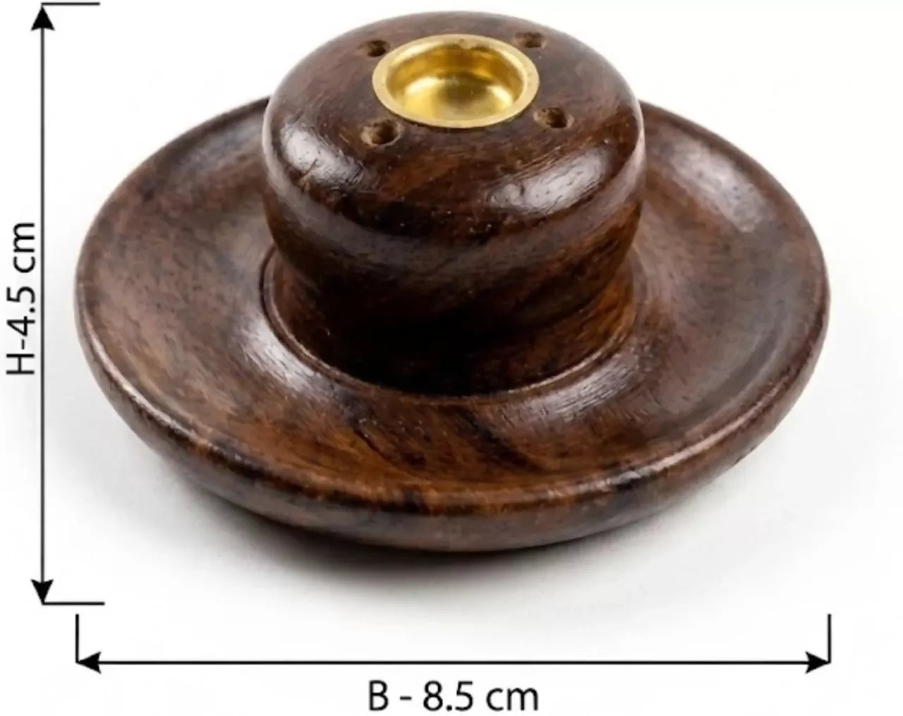 Santarms Premium Wooden Agarbatti Stand – Wooden Incense Holder, Brown