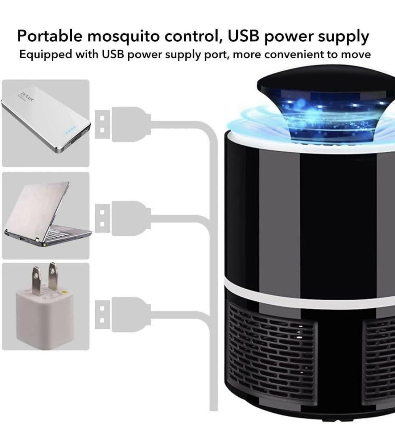 USB Power Insect Bug Zapper Eco Friendly Mosquito Killer Machine Trap Lamp - HalfPe