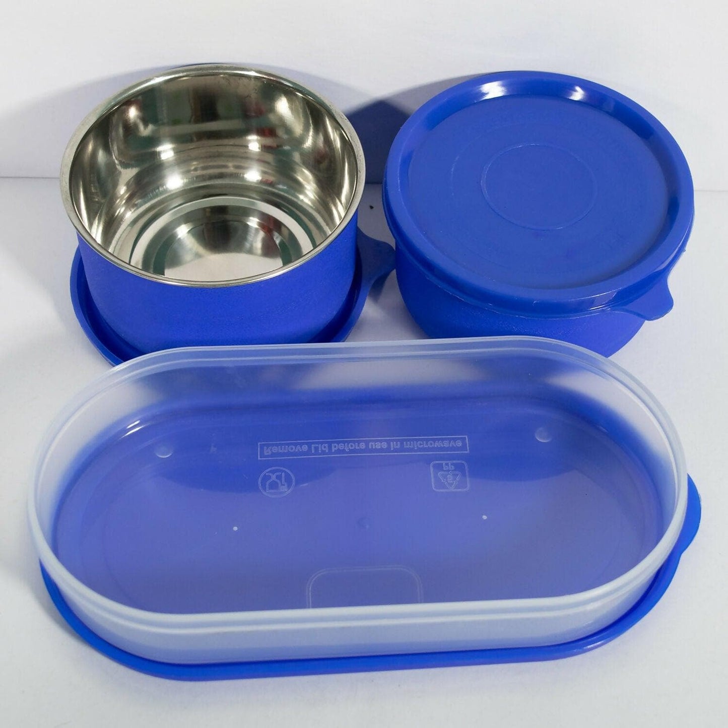 Fresh Lunch Container Pack Of 3 With Bag (300ml *2 ) - HalfPe