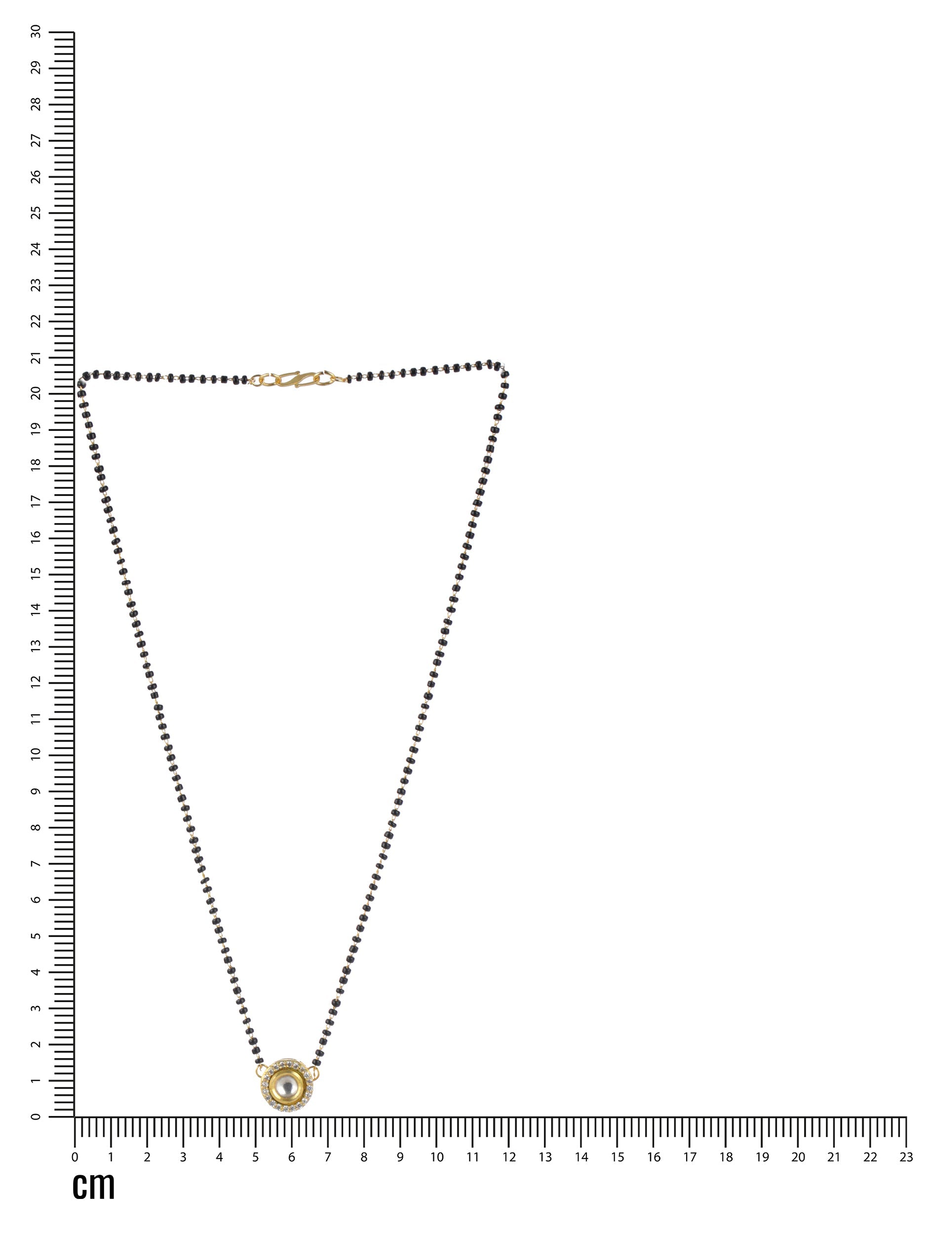 Black & Gold Kundan Mangalsutra