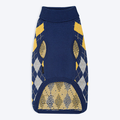 HUFT Argyle Warm Touch Dog Sweater - Navy-6