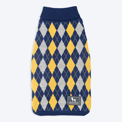 HUFT Argyle Warm Touch Dog Sweater - Navy-5
