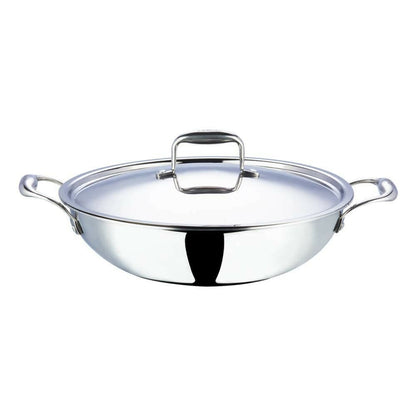 Tri-Ply Stainless Steel Kadai (Multi Sizes)