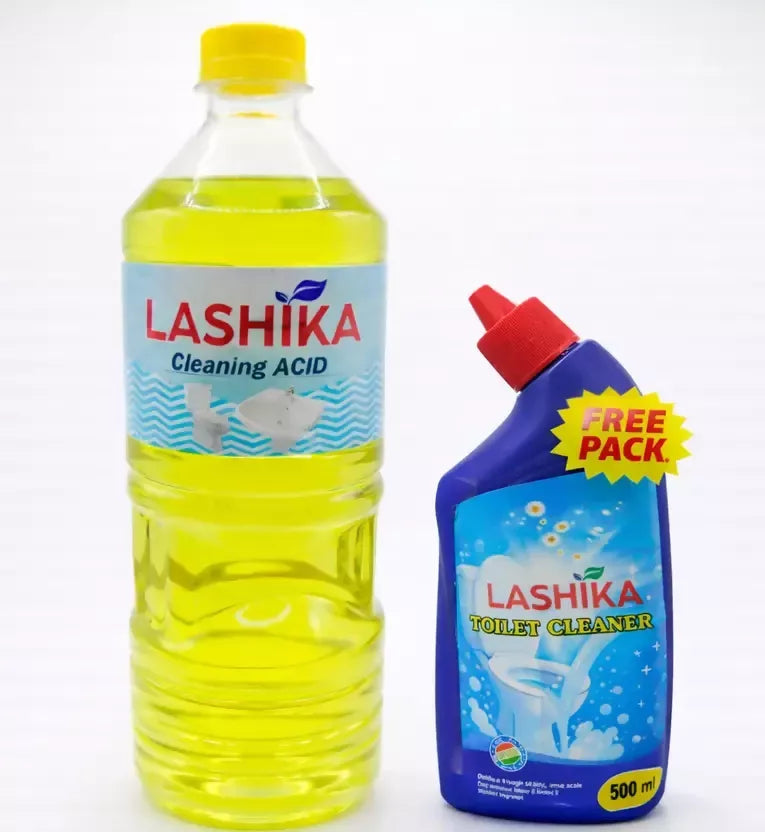 Lashika Cleaning Acid 1L with FREE Toilet Cleaner 500ml – Powerful Bathroom Cleaning Combo Mahathi Enterprises