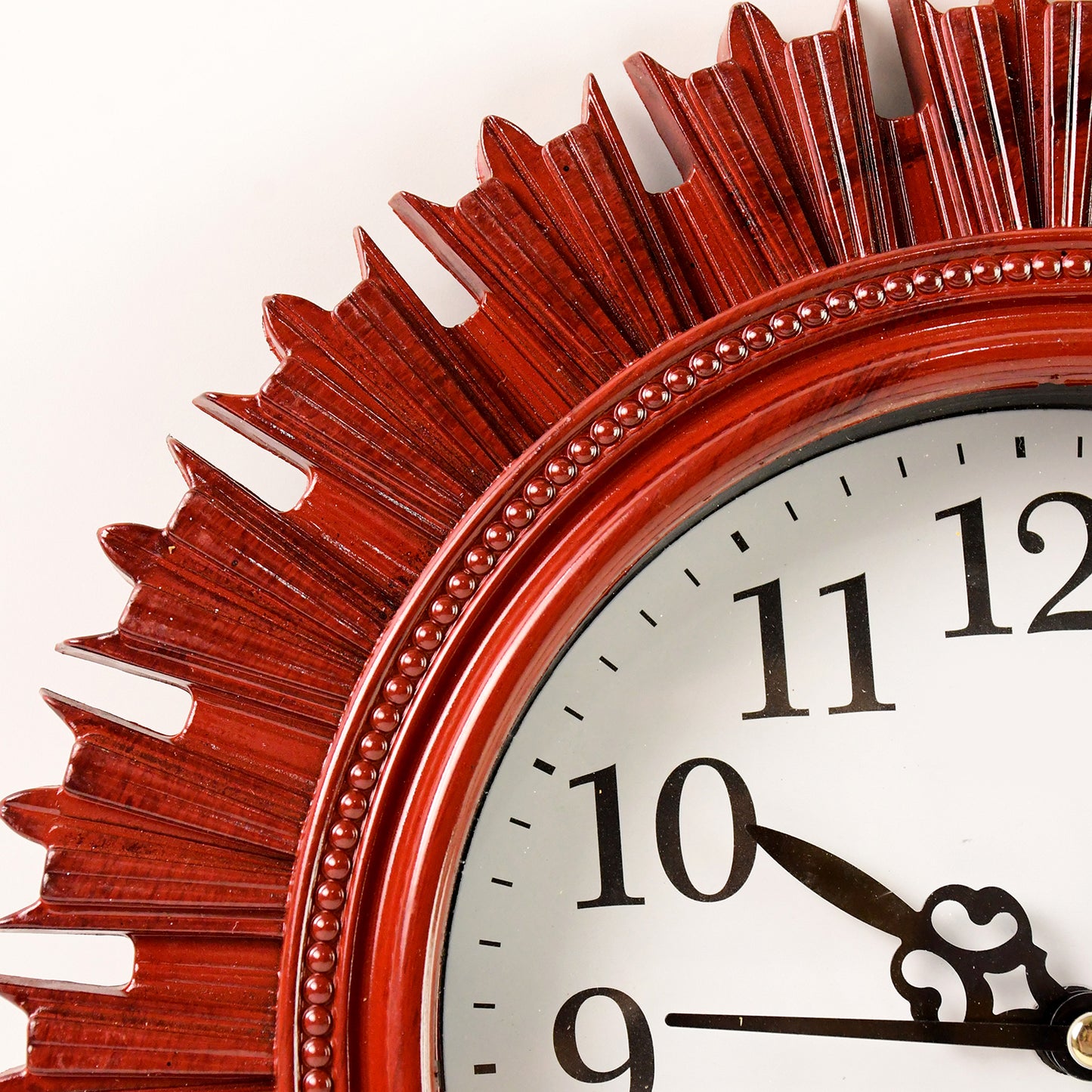 Wooden Look Designer Wall Clock Plastic Decorative Latest Wall Clock Battery Operated Round Easy To Read For Roomhomekitchenbedroomofficeschool