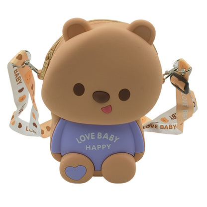 Mini Silicone Cartoon Girls Backpack – Cute Shoulder Bag & Purse (1 Pc)