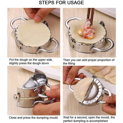Stainless Steel Dumpling Maker Dough Cutter Pie Mold Tool.