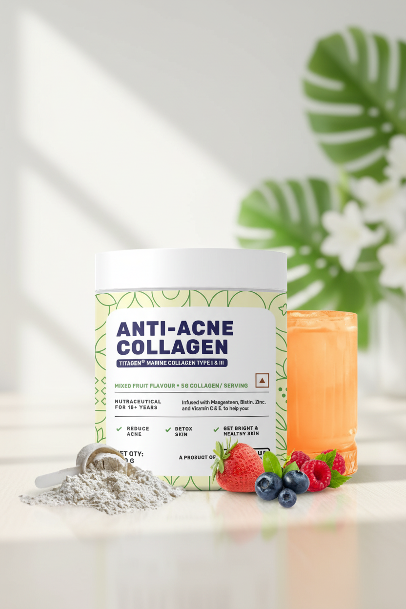 Anti-Acne Collagen - Mixed Fruit Flavour - Pack of 1 - 200gm What’s Up Wellness