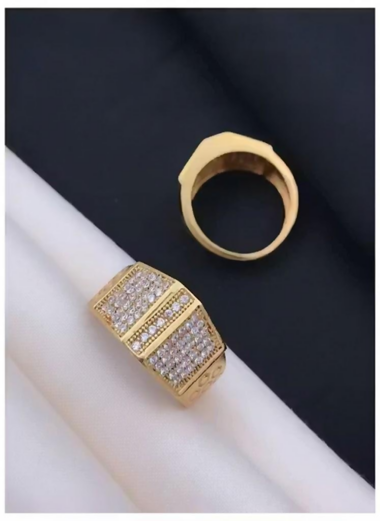 Men’s Gold-Plated Spiritual Signet Ring MAITRY ENTERPRISE