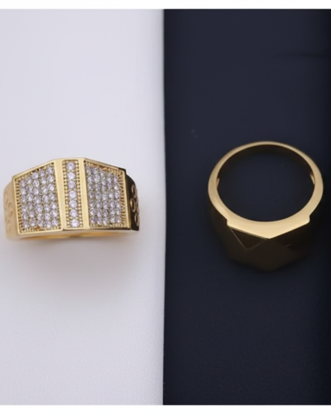 Men’s Gold-Plated Spiritual Signet Ring MAITRY ENTERPRISE