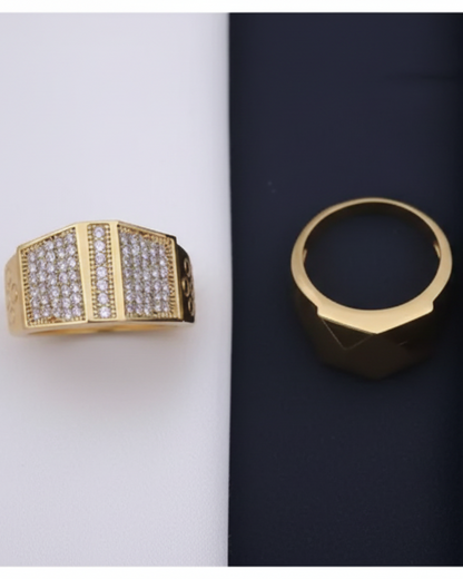 Men’s Gold-Plated Spiritual Signet Ring MAITRY ENTERPRISE