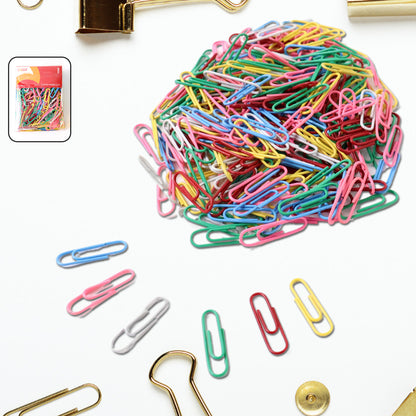 Multicolor-coated Paper Clips Approx (250pc Set)