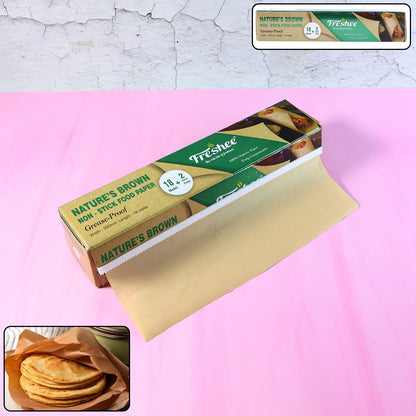 Freshee Natures Brown Non-stick Food Paper 18 Meter + 2 Meter Free (Total 20 Meter)
