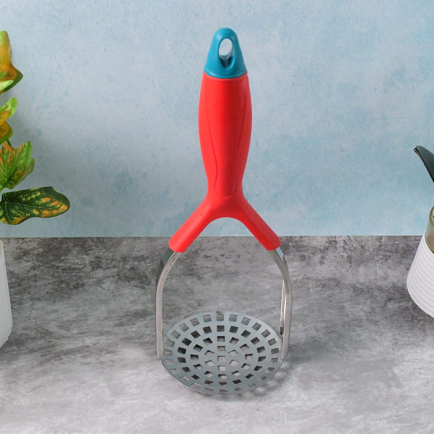 Kitchen Food Masher Fruit Tool Masher Professional Masher Kitchen Tool Kitchen Masher With Comfortable Grip Heavy Duty Potato Masher Perfect For Bean Vegetable Fruits Masher (1 Pc)