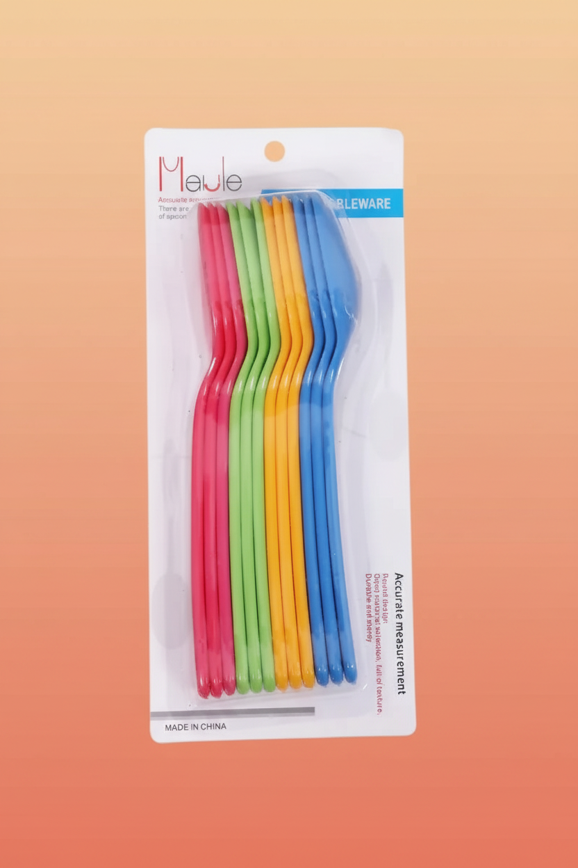 Plastic Multipurpose Table Spoon (Set of 12 - 18 cm Each) SUPER