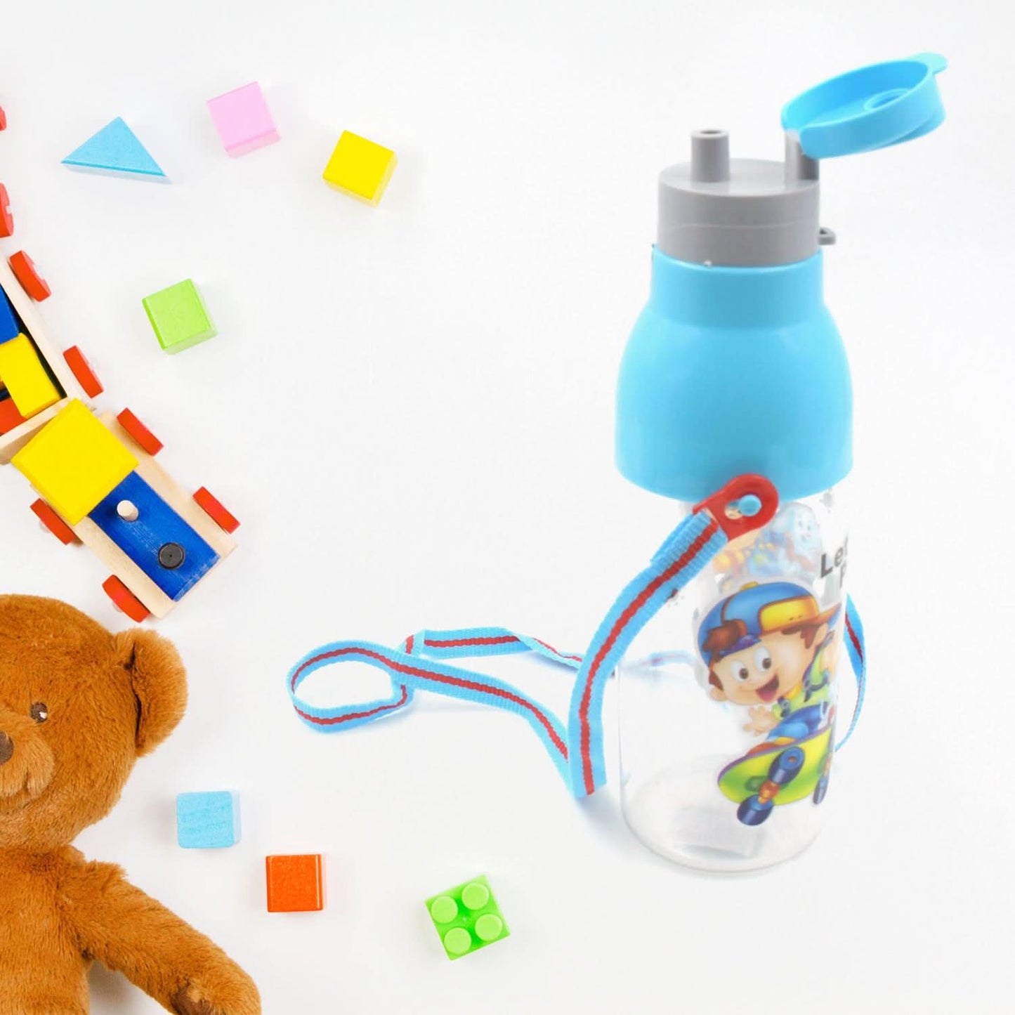 800ml Leak-Proof Plastic Water Bottle with Straw