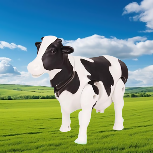 Battery Operated Walking Milk Cow Toy with Light and Sound – Fun for Kids