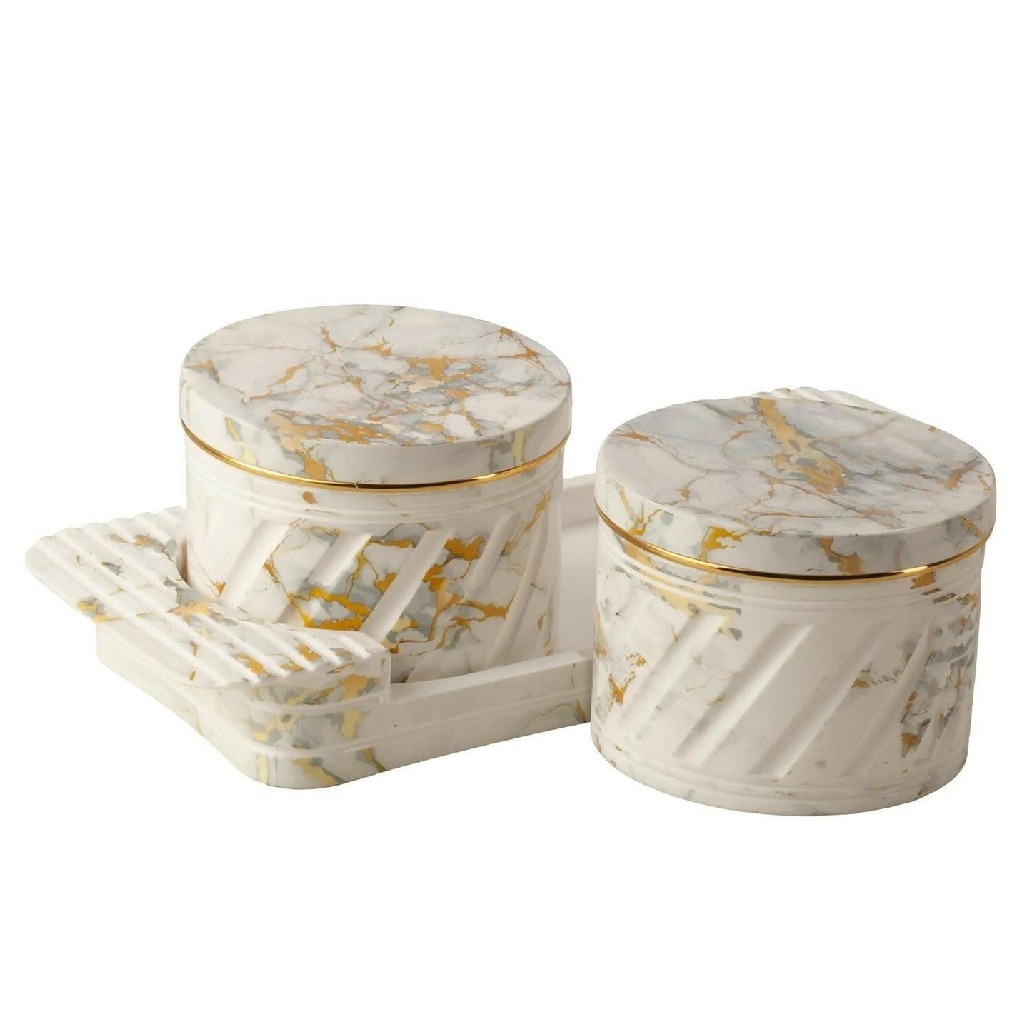 SELVEL Italian White Dry Fruit Containers - 6-Piece Combo Set (430ml) - HalfPe