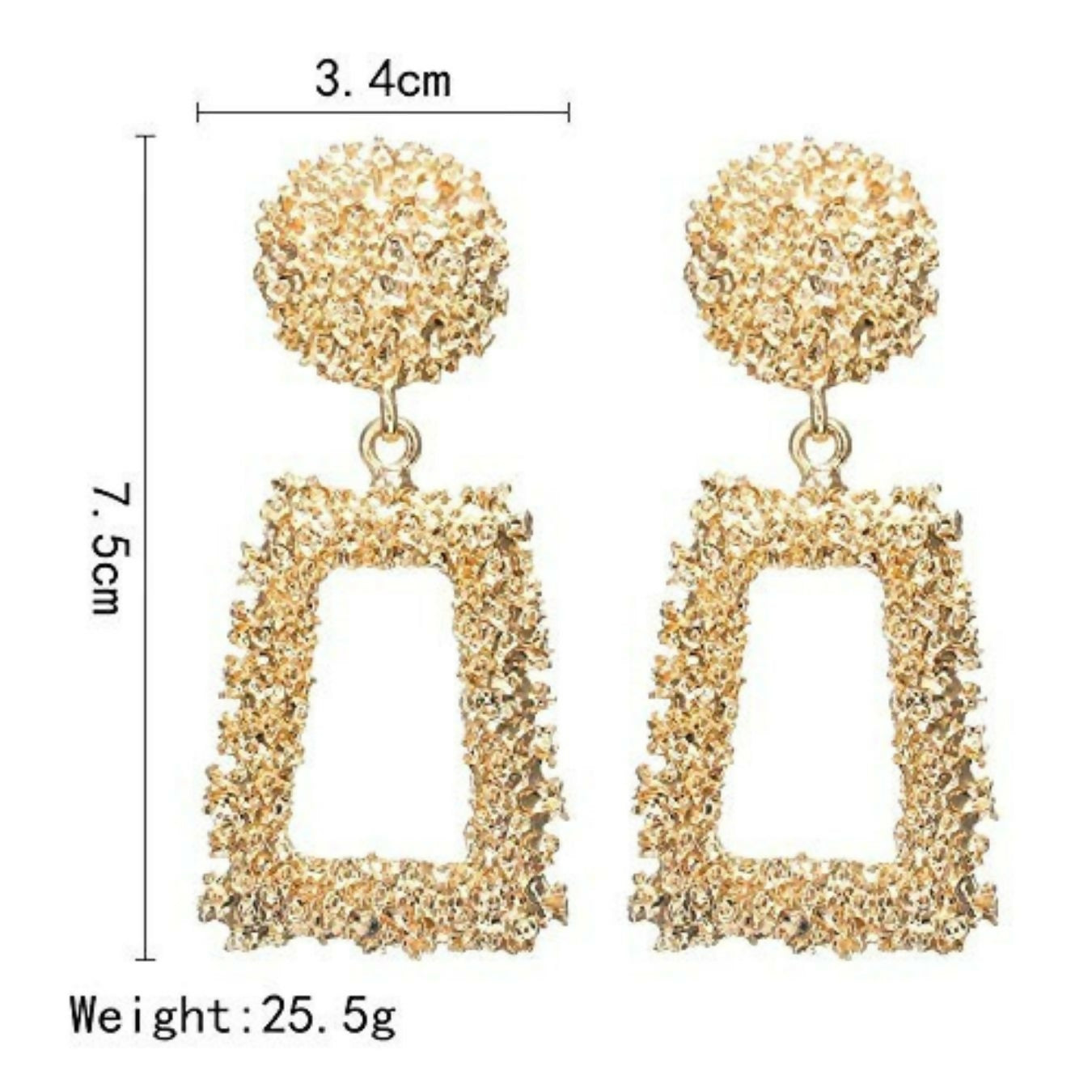 Sophisticated Style: Silver and Gold Geometric Earrings Combo Set of 2