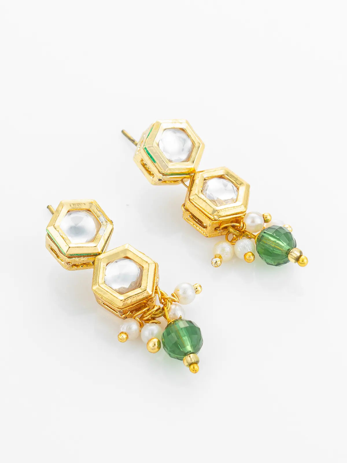 Aadita Long Pearl Strand Hexagonal necklace Set