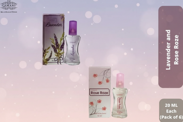 Gimani Lavender and Rose Roze Perfume 20ml Each (120ml, pack of 6) Gimanifragrances