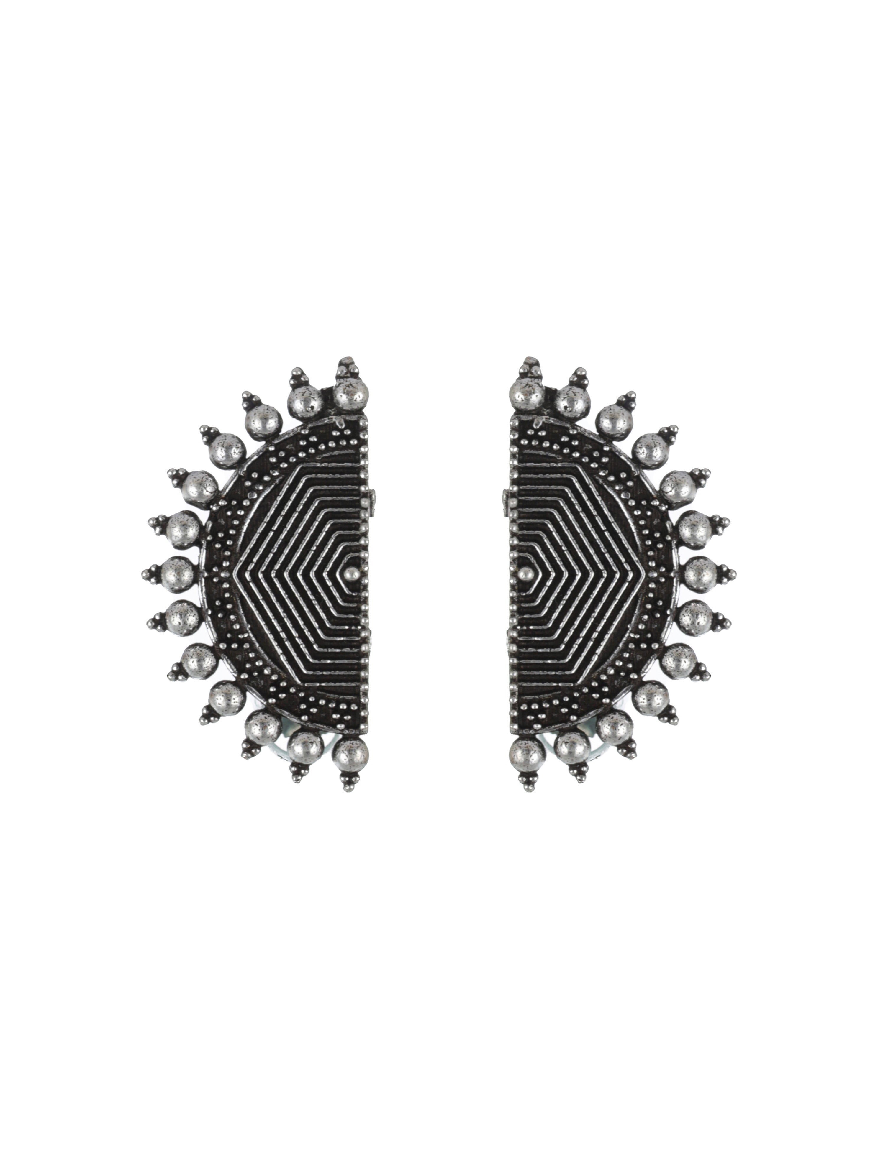 Oxidised Silver-Plated German Silver Jewellery Set With Ring
