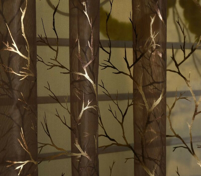 Shree Decor Sheer Transparent Net Curtain – Design 2 (900 Series) | 9FT | Lightweight Decorative for Door, Window & Pooja Room