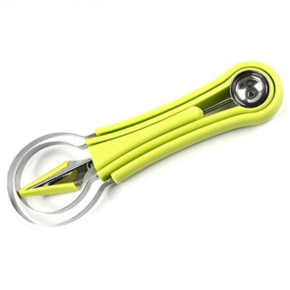 4-in-1 Stainless Steel Melon Baller & Fruit Scoop – Dual-Sided Tool for Scooping, Seeding & Shaping