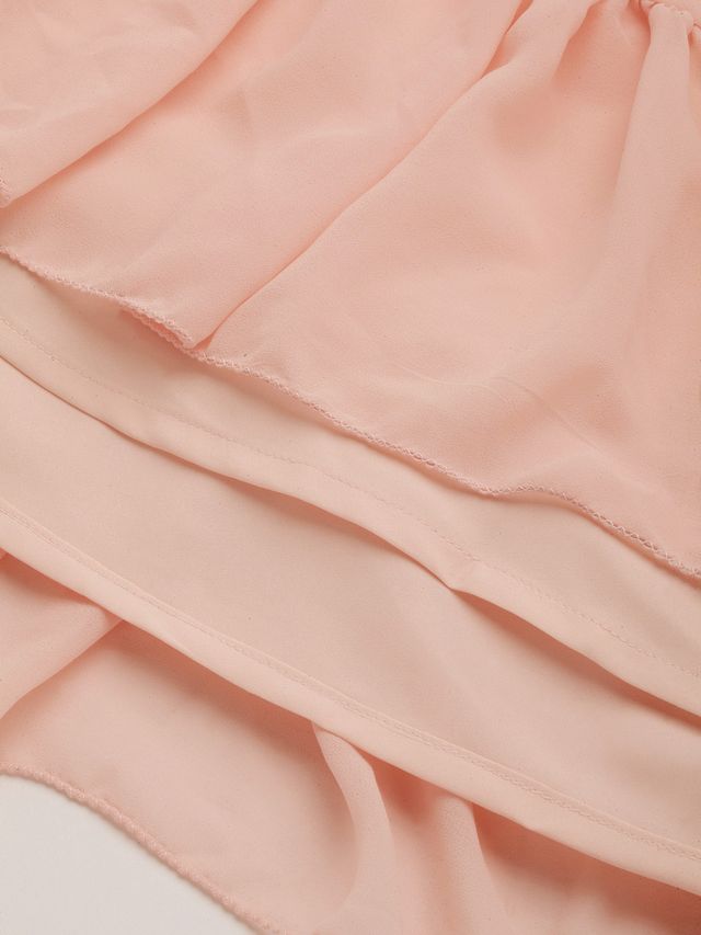 Bollywood Vogue Ready To Wear Mauve Embroidered N Peach Crop Top N Skirt