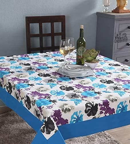 Lushomes Dining Table Cover 8 Seater, Circles Printed Dining Table Cover Cloth Linen (Single piece, 60x180 inches) - HalfPe