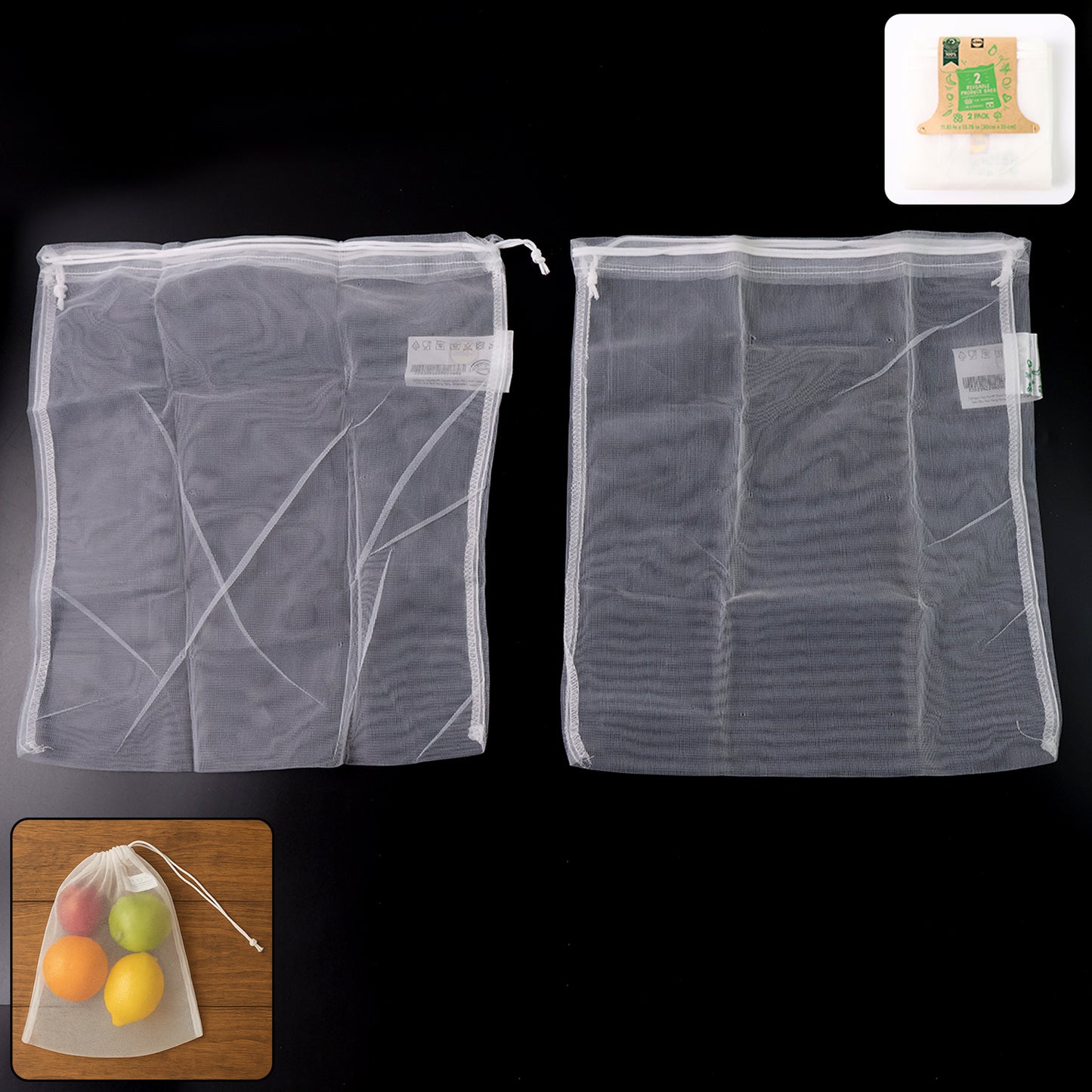 Reusable Mesh Produce Bags (2 Pc)