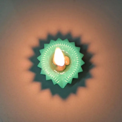 Colorful Silicone Diya Set – 12pcs Reusable, Smokeless Decorative Diyas for Festivals & Home Décor