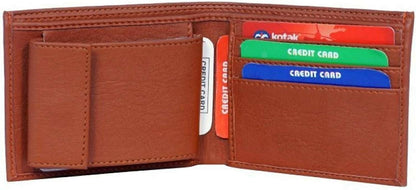 TAN BROWN WALLET Men Casual Artificial Leather Wallet