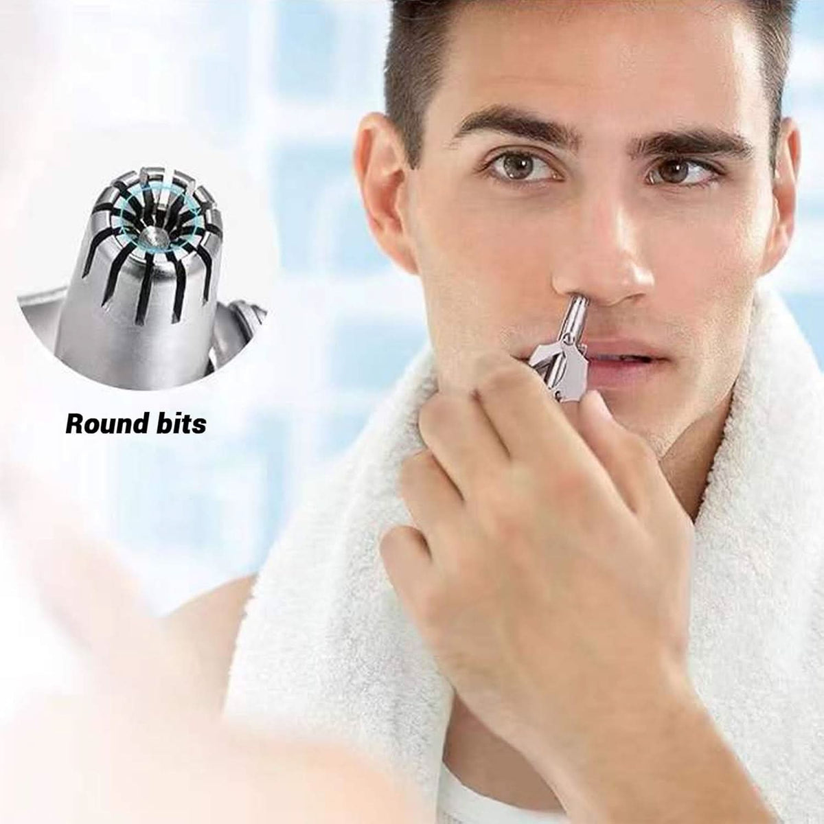 Stainless Steel Painless Nose Hair Remover (1 Pc) HP DD