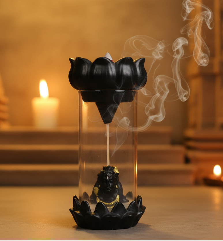 Lord Shiva Shivling Adiyogi Smoke backflow Fountain collectivezone