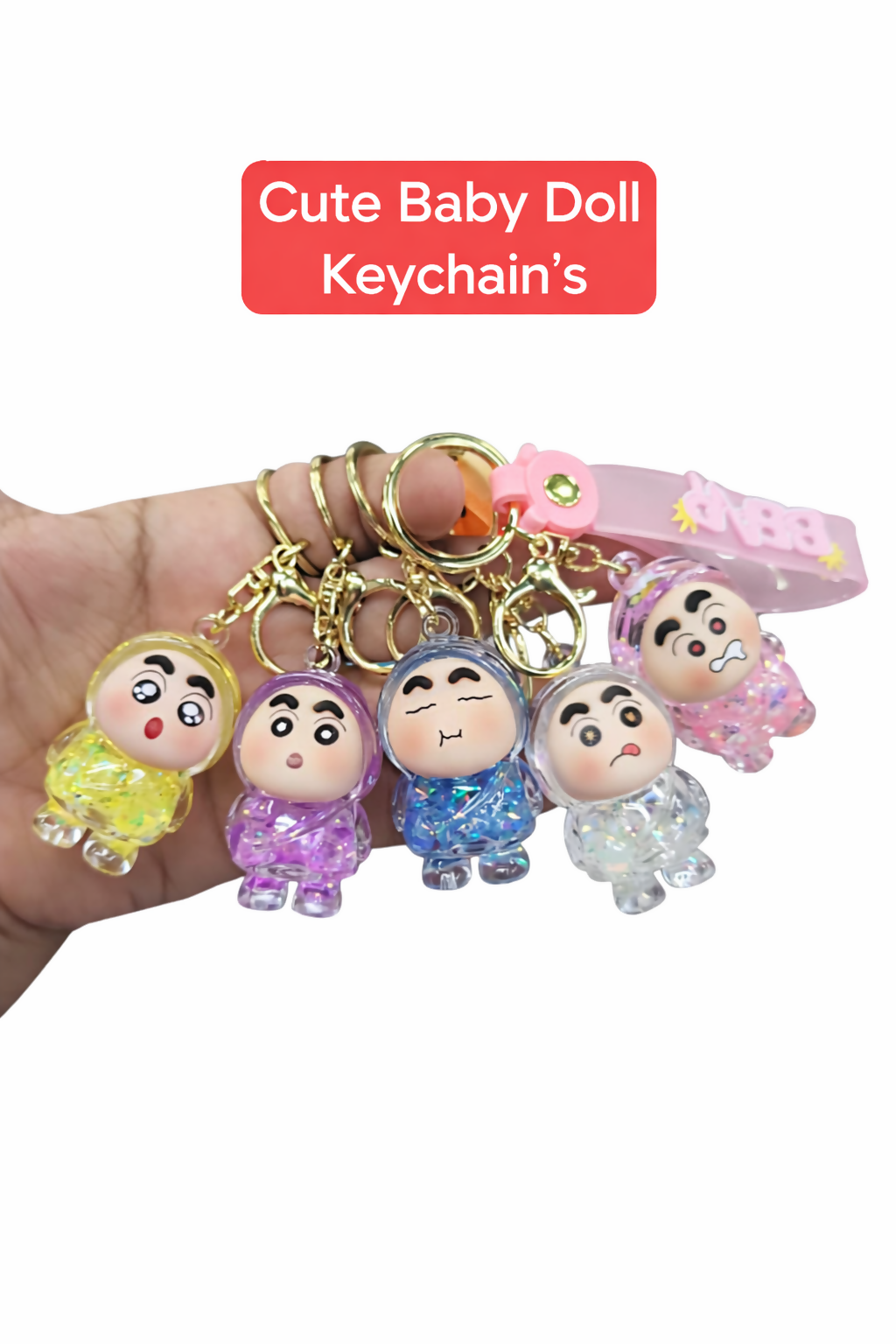 Cute Baby Doll Keychain Cartoon Pendant for Bags and Keys The Earth Trading company
