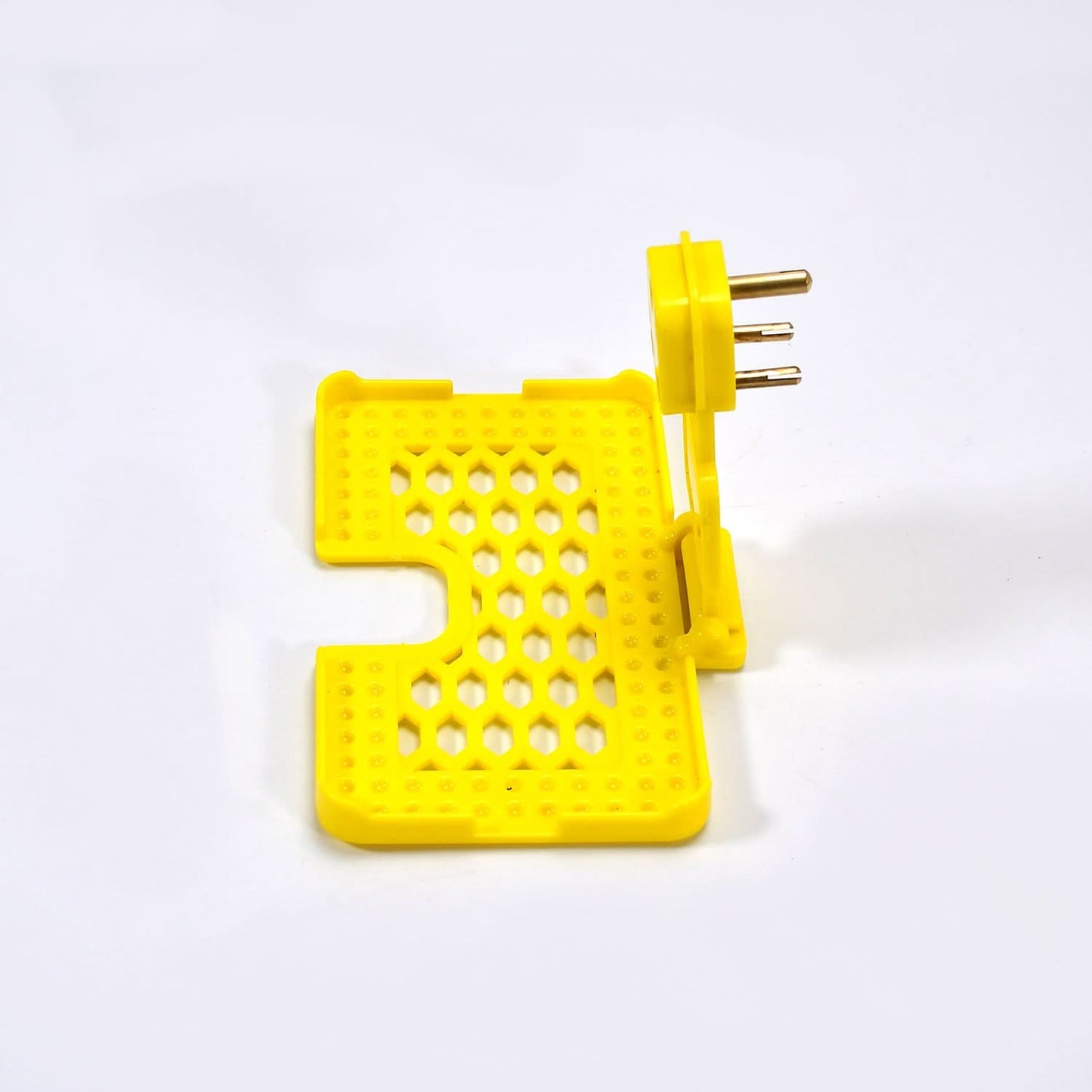 Multi-purpose Wall Holder Stand For Charging Mobile Just Fit In Socket And Hang (Yellow)