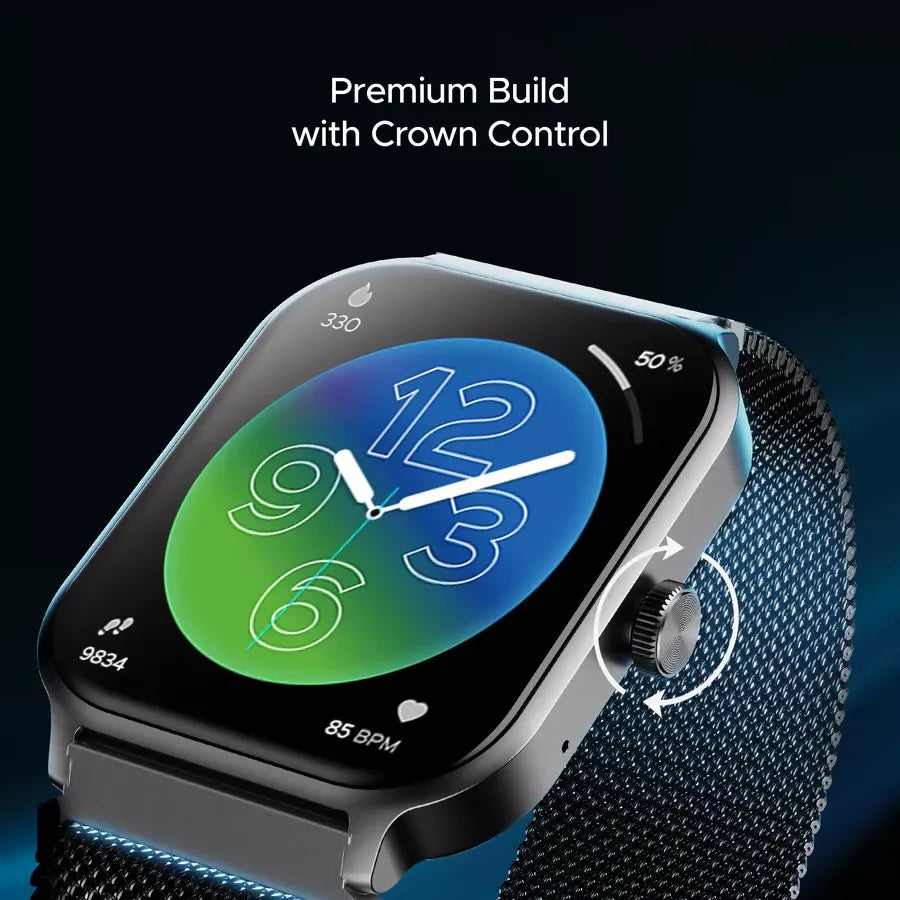boAt Storm Call 3 Plus Smartwatch with Bluetooth Calling, 1.96" HD Display, AI Voice Assistant, 100+ Sports Modes, Heart Rate & SpO2 Monitor, IP68 Water Resistant
