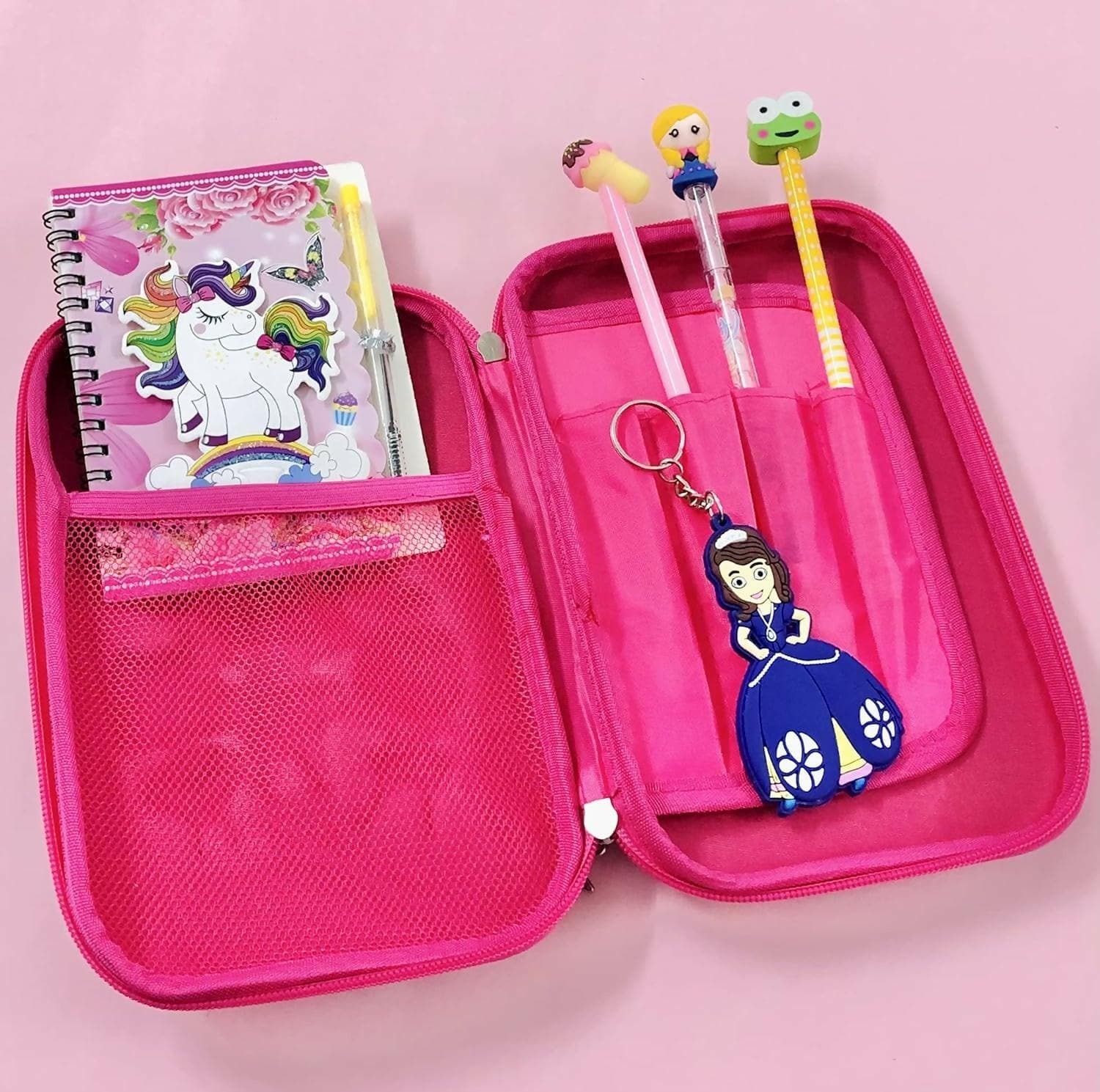 Cartoon Theme Pen Holder Box With Stationery - HalfPe